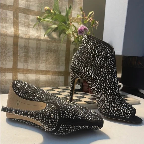 INC International Concepts Black Rhinestone Heels - Picture 12 of 16